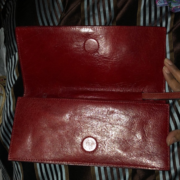 NWT red leather clutch - Picture 3 of 4